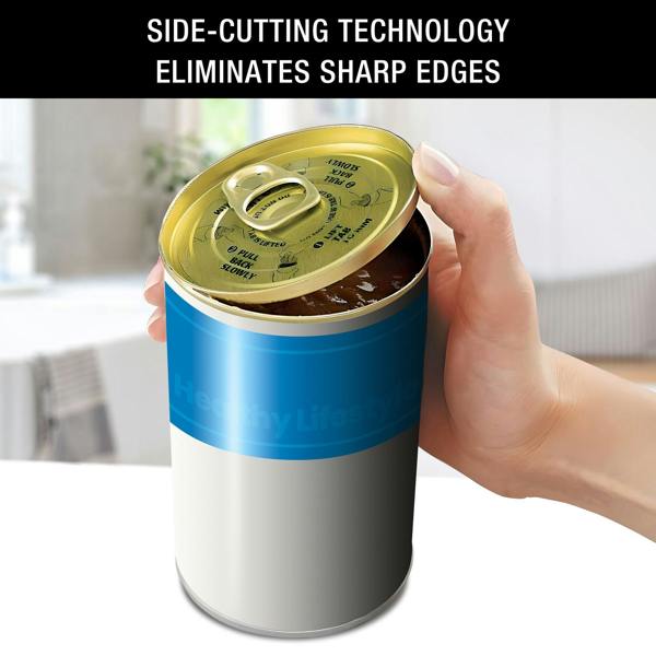 Kenmore Electric Can Opener Smooth Touch Tin Opener with Knife Sharpener & Bottle Opener (Silver)