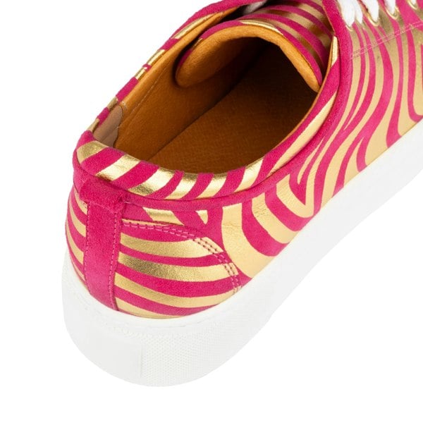 Embassy London Camila - Pink & Gold - Women’s Chunky Leather Platform Trainer