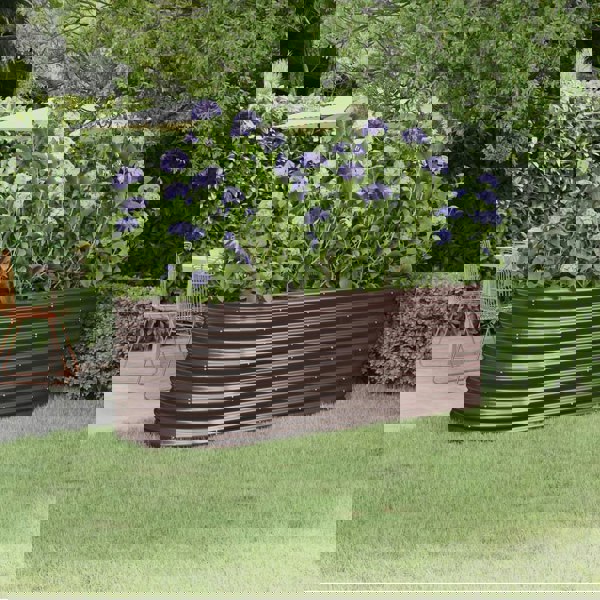 Berkfield Garden Raised Bed Powder-coated Steel 224x80x68 cm Brown