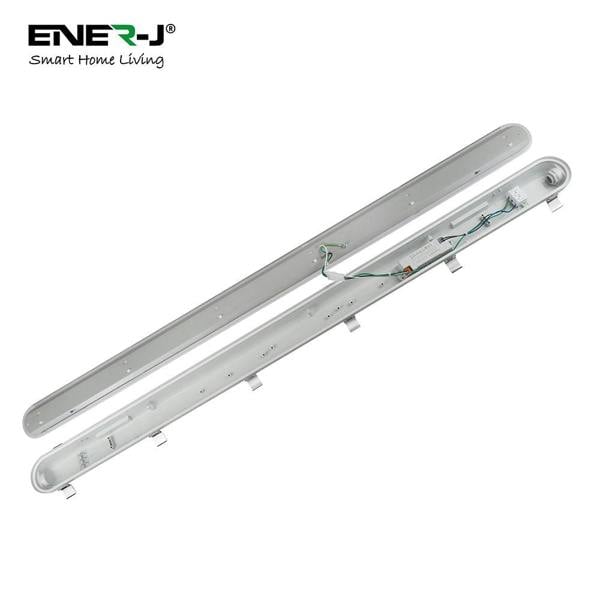 ENER-J LED Non Corrosive IP65 Power Selectable & CCT Selectable Fitting, 1.5m, 50W, 120 Lumens per Watt | Single pack
