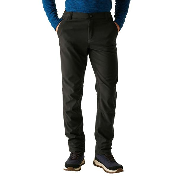 Regatta Great Outdoors Mens Fenton Lightweight Softshell Trousers - Black - 
