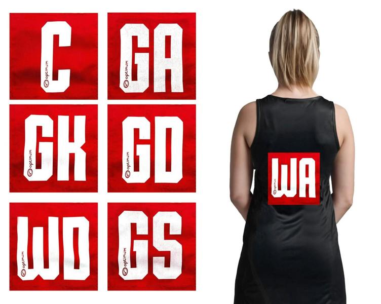 Netball Position Patches – Full-Team 14-Pack - Optimum