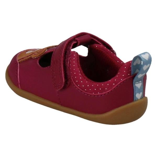 Clarks Girls Clarks Pre-Walking Bear Face T-Bar Shoes Roamer Hope