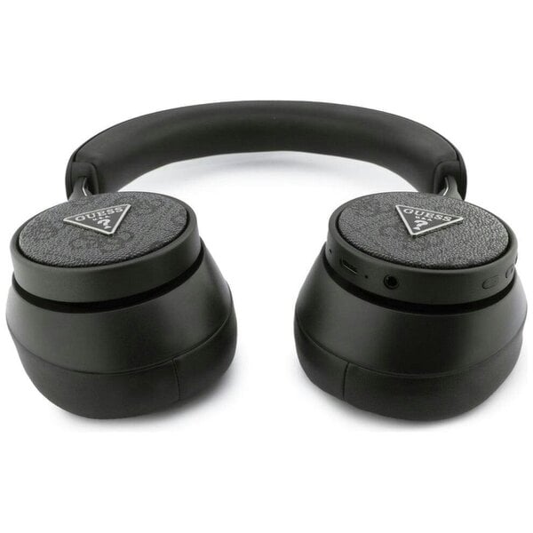 Guess PU 4G Triangle Logo Bluetooth Wireless On Ear Headphones Black - GUBHC15PMRTRK
