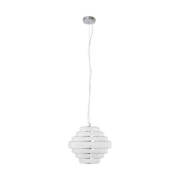 Pagazzi Lighting Heini Chrome & Crystal Ceiling Pendant