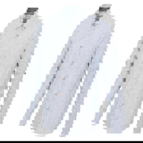 Mountain Warehouse Mens Coconut Textured Long-Sleeved Shirt - Denim - 