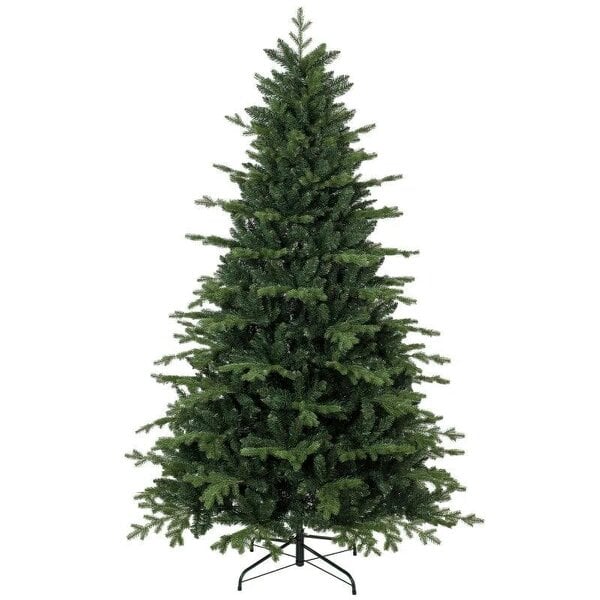 Bobobiy 7ft Artificial Christmas Tree with 2080 Realistic Tips, Hinged Xmas Tree with Wide Shape for Home Office, Green