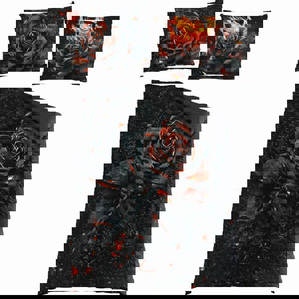 BURNT ROSE - Single Duvet Cover + UK And EU Pillow case