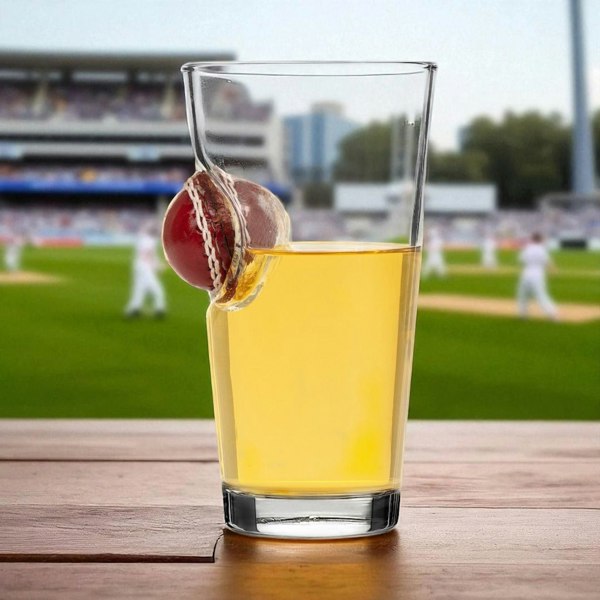 CRICKET-GIFTS Innings Ender ? Cricket Ball Pint Glass for Beer Lovers