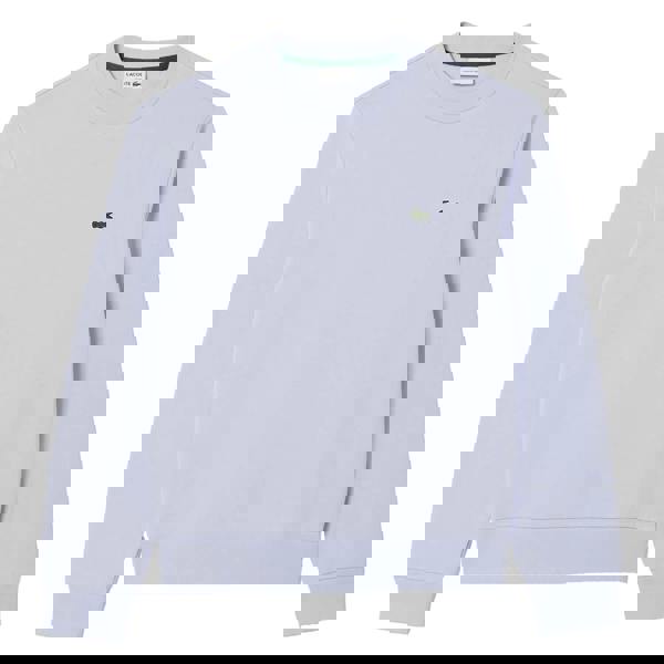 Lacoste Mens Fleece Crew Neck Sweatshirt - Blue - 