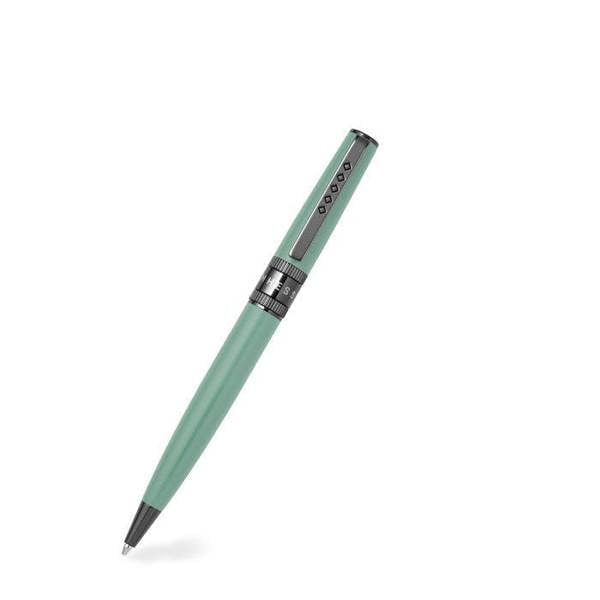 Tom Hessin Rebel Collection Cambridge Blue Ballpoint Pen With Gunmetal Trim