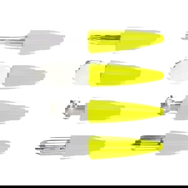 CALITEK 4 Piece Fruit Tool Set Stainless Steel Blades Dishwasher Safe Yellow