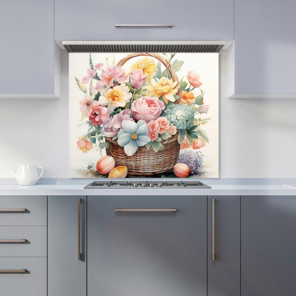 Warren Reed - Designer Easter Watercolour Basket Kitchen Splashback