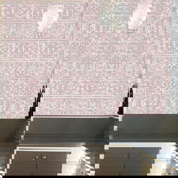 WT1559 - Sevilla Light Pink Spanish Wall Tile Sticker Set - 15 cm x 15 cm - 24 pcs