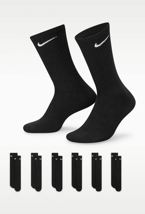 Nike Everyday Cushioned Training Crew Socks 6-Pack