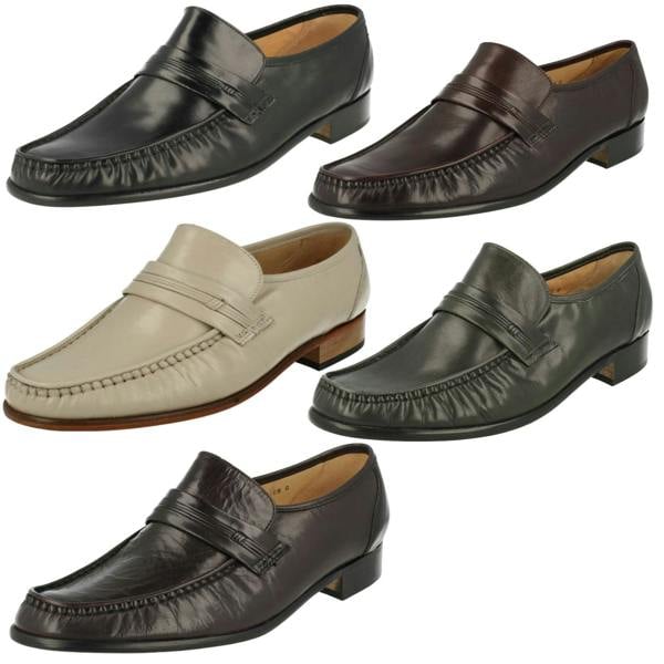 Mens Grenson Leather Moccasin Shoes - Clapham