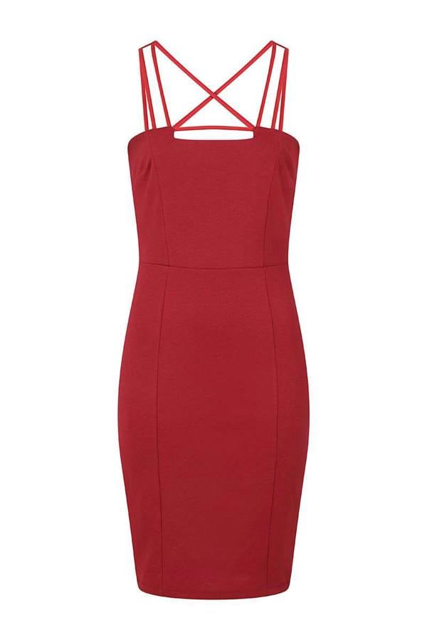 HotSquash Spaghetti Strap Ponte Dress