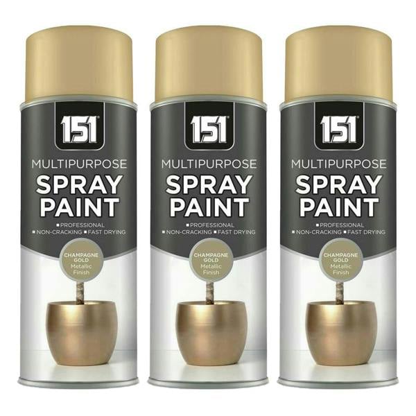 151 3X 151 Champagne Gold Metallic Gloss Spray Paint 400ml