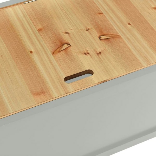 Berkfield Bench Grey 107x45x75.5 cm Solid Wood Fir