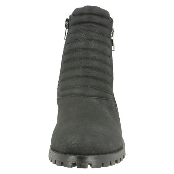Spot On Ladies Spot On Chunky Ankle Boots