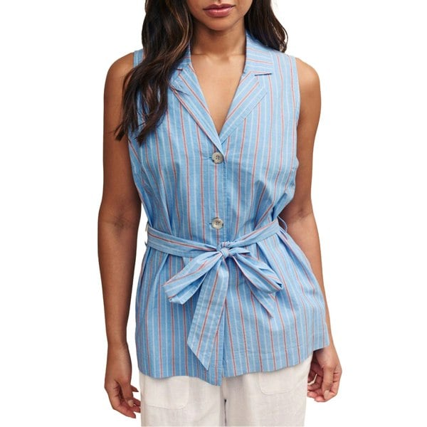 Nobody's Child Women's Quinn Stripe Waistcoat - Blue