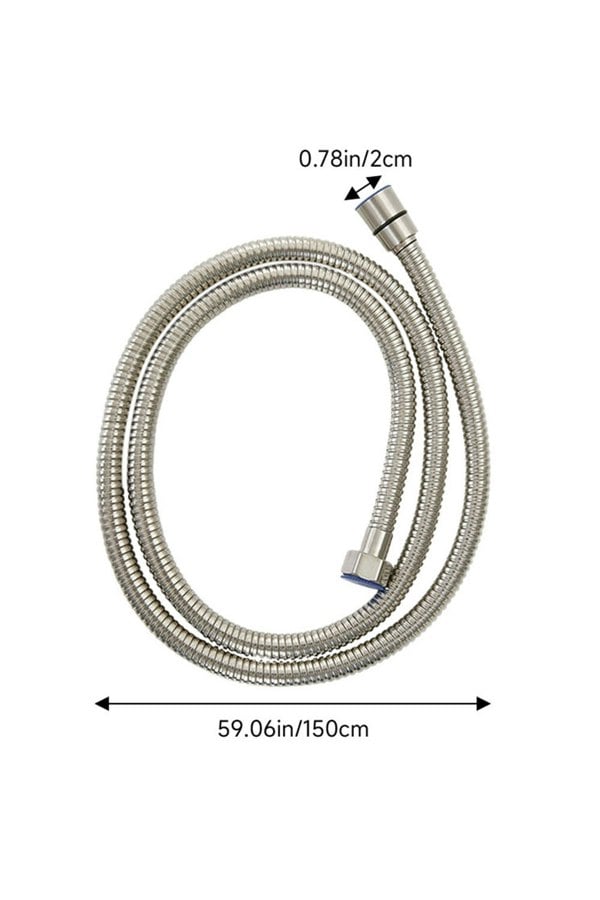 Living and Home 1.5M Long Stainless Steel Shower Hose