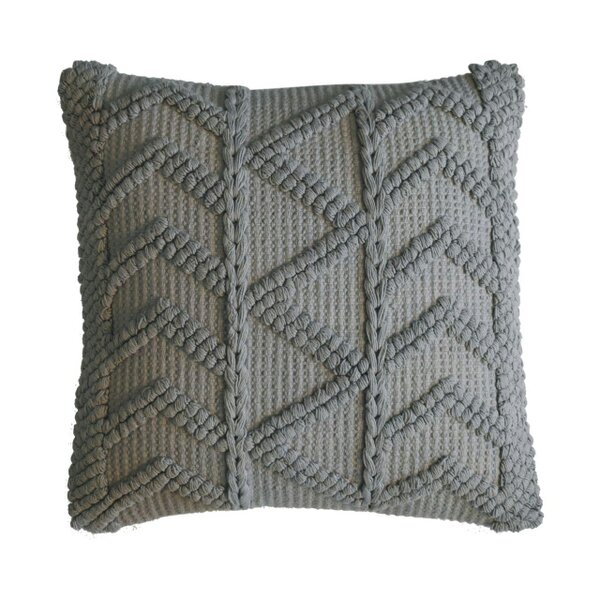 Wyld Haus Set of 2 Snowshill Grey Zig Zag Handwoven Cushions Covers