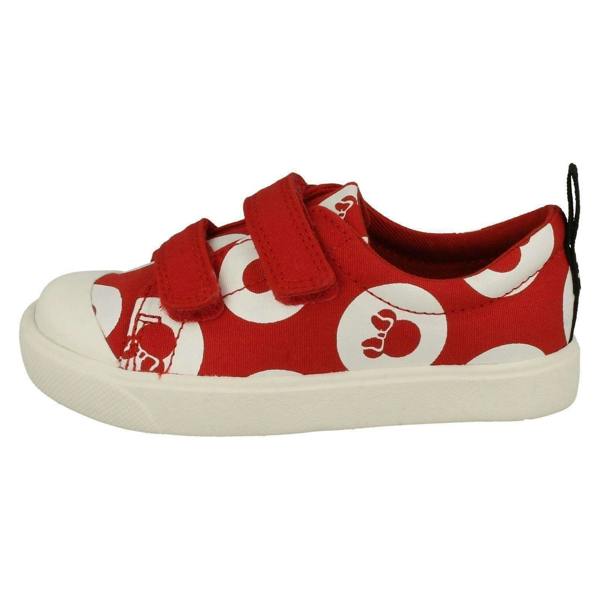 Clarks Childrens Boys Girls Clarks Disney Detailed Canvas Shoes City Polka Lo