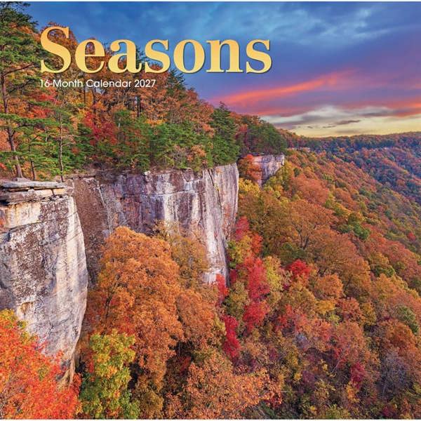 Seasons Calendar 2027, Wall Calendars, Month To View, Natural World, Gift