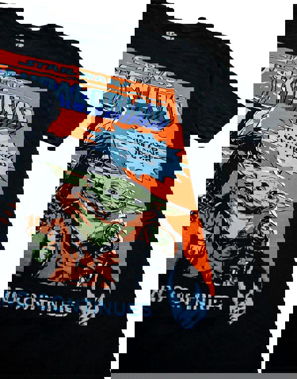 Star Wars Mens Black Grogu Short Sleeved T-Shirt