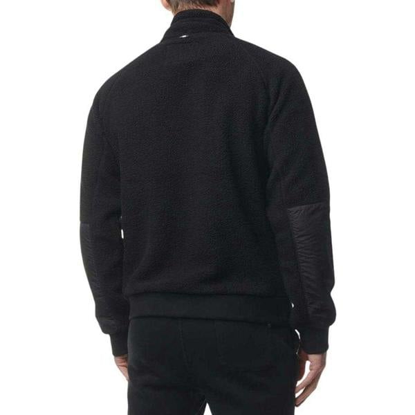 Aquascutum Mens Active Sherpa Fleece Jacket - Black - 