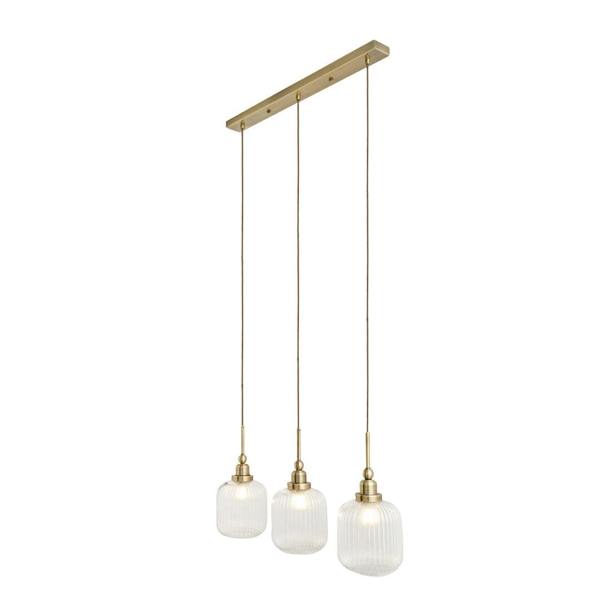 Pagazzi Lighting Riva 3-Light Antique Brass Pendant Bar