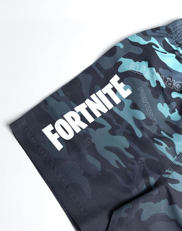 Vanilla Underground Fortnite Boys Blue Camoflage Swim Shorts