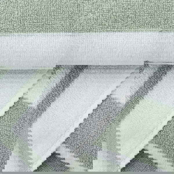 Bianca Reversible Stripe Cotton Jacquard Towel