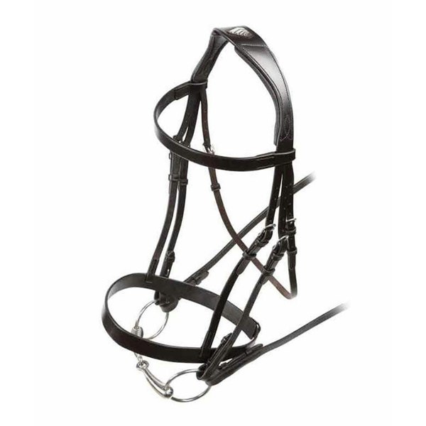 Velociti Hunter Leather Horse Cavesson Bridle - Havana