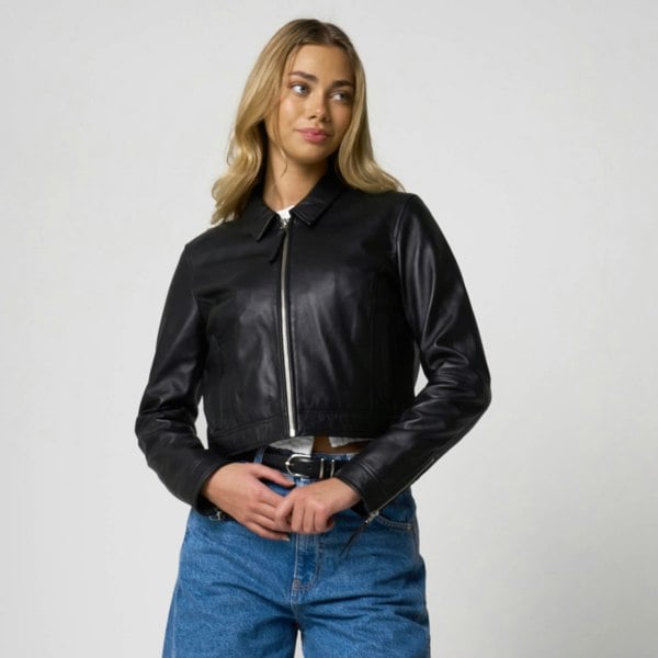 Barneys Originals Women's Cropped Harrington Jacket