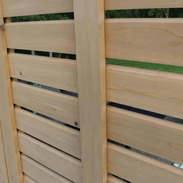 Yardistry Wooden Gazebo 12ft x 16ft (3.7m x 4.9m) with Double Privacy Wall 3.7m x 4.9m Wooden Gazebo 4