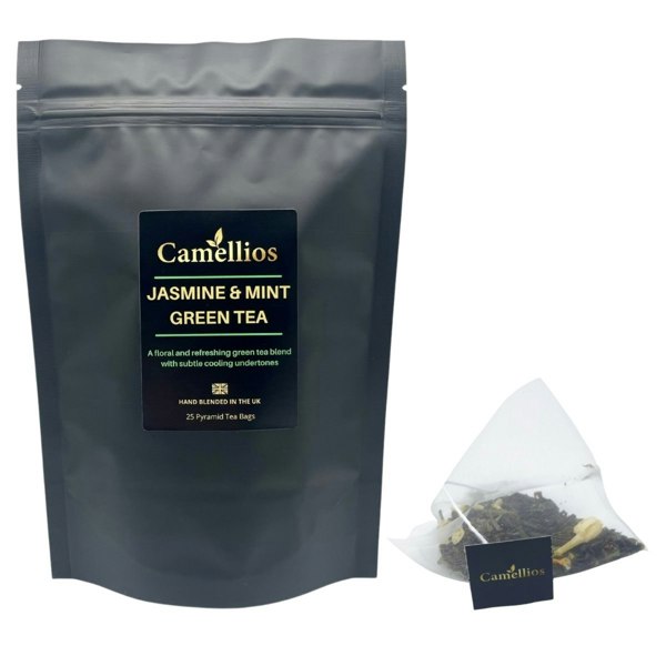 Camellios Jasmine and Mint Green Tea - Pyramid Tea Bags