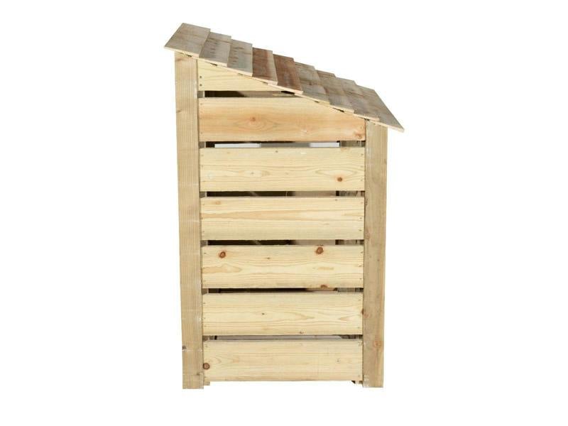 Arbor Garden Solutions Slatted Wooden Log Store with Shelf W-99cm, H-126cm Or 180cm, D-88cm