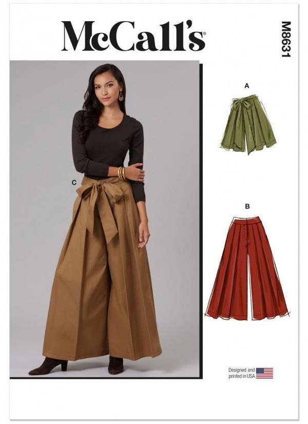 McCalls 8631 Paper Sewing Pattern – Women's Trousers & Shorts, Intermediate