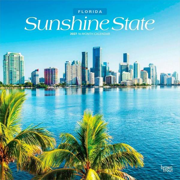 Florida, Sunshine State Calendar 2027, Wall Calendars, Month To View, Travel, Gift