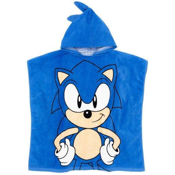 Sonic The Hedgehog Childrens/Kids Poncho - Blue