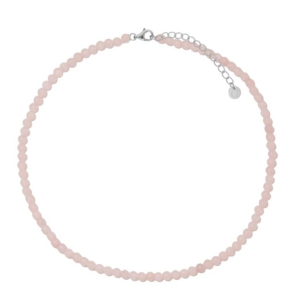 Gold Trip Rose Quartz Beaded Necklace