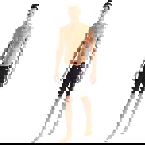 Arena Snakeskin Swim Jammer black trunks with logo