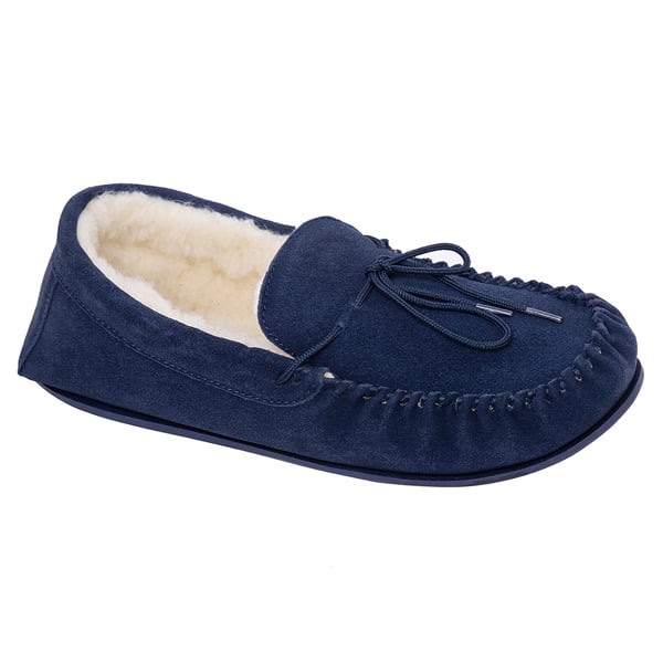 Nordvek Womens Sheepskin Suede Moccasin Slippers
