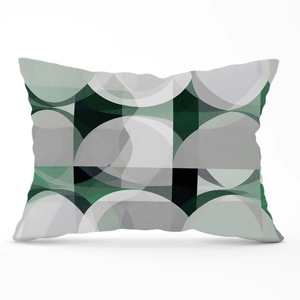 Warren Reed Geometric Grey Green Cushions