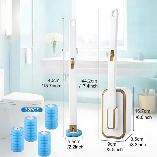 Havendro Disposable Toilet Brush Set Toilet Bowl Cleaning System Cleaners with Refills
