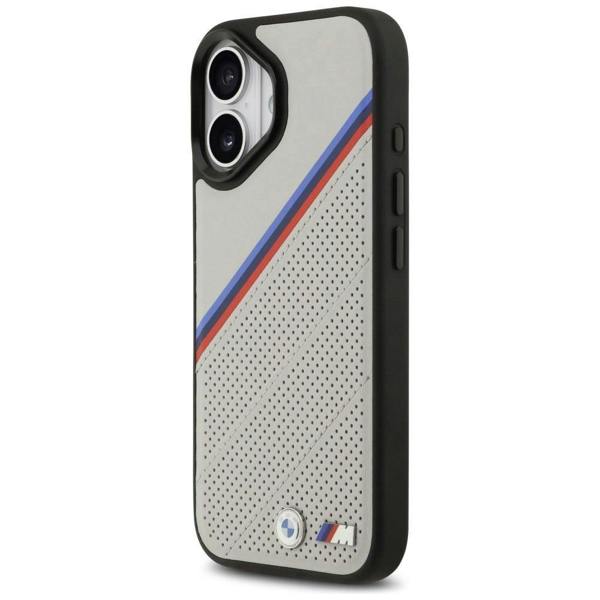 BMW M Tricolor Metal Logo Case with MagSafe for Case for iPhone 17 6.3" Grey - BMHMP17S25PCSPEG