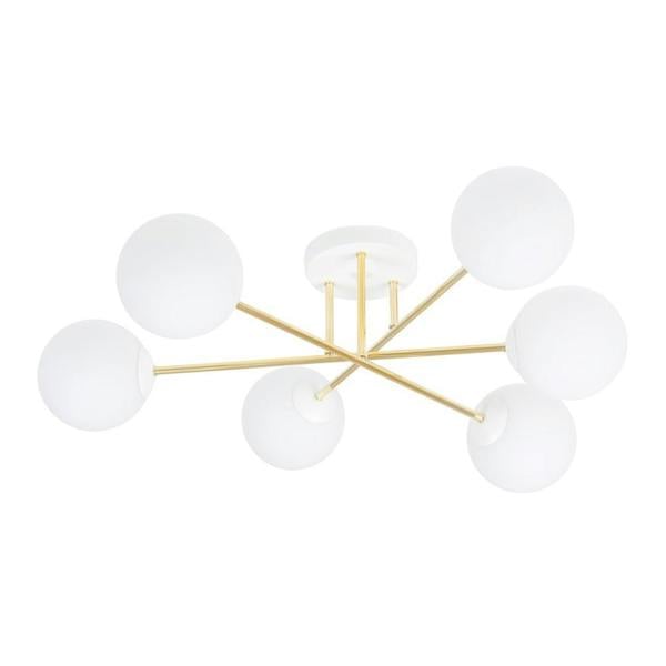 Emibig MAGNUM Ceiling lamp  6 x E14 White, Gold with White Shade