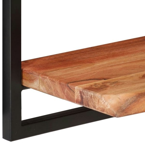 Berkfield Wall Shelves 2 pcs 80x25x35 cm Solid Wood Acacia and Steel